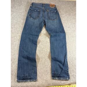 Vintage Fox Denim Straight Jeans Mens 30x31 Blue Baggy Distressed Faded Y2K